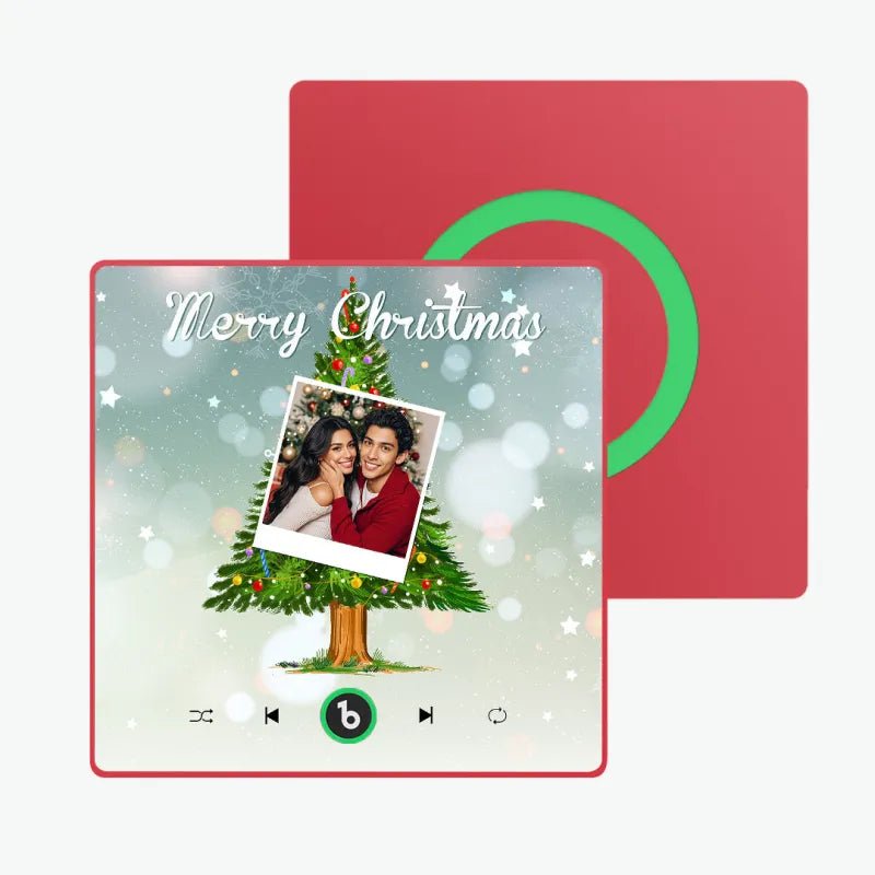 FridgeBeats Framed 4.0 Custom Music And Photo Fridge Magnet Christmas Tree Fridge Magnet for Christmas Gifts - DiyGiftly