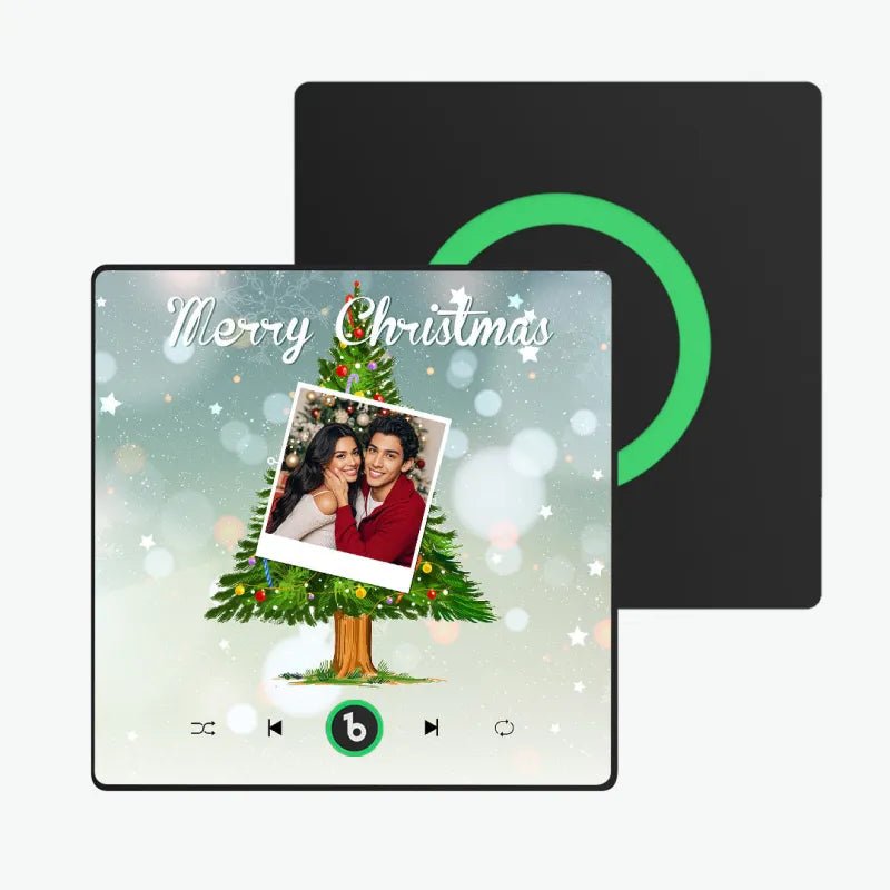 FridgeBeats Framed 4.0 Custom Music And Photo Fridge Magnet Christmas Tree Fridge Magnet for Christmas Gifts - DiyGiftly