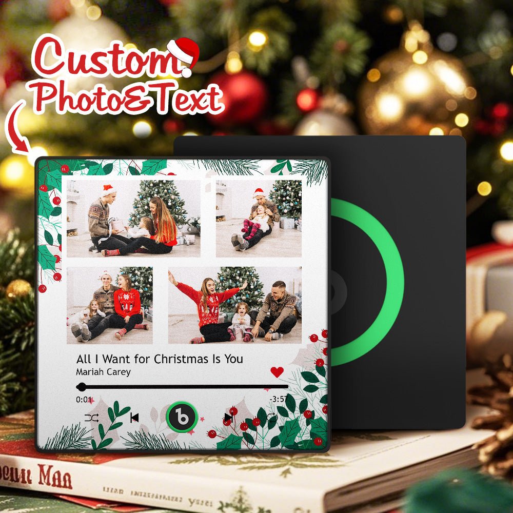 FridgeBeats Framed 4.0 Custom Music Fridge Magnet Personalized Multi Photo Fridge Magnet for Christmas Gift - DiyGiftly