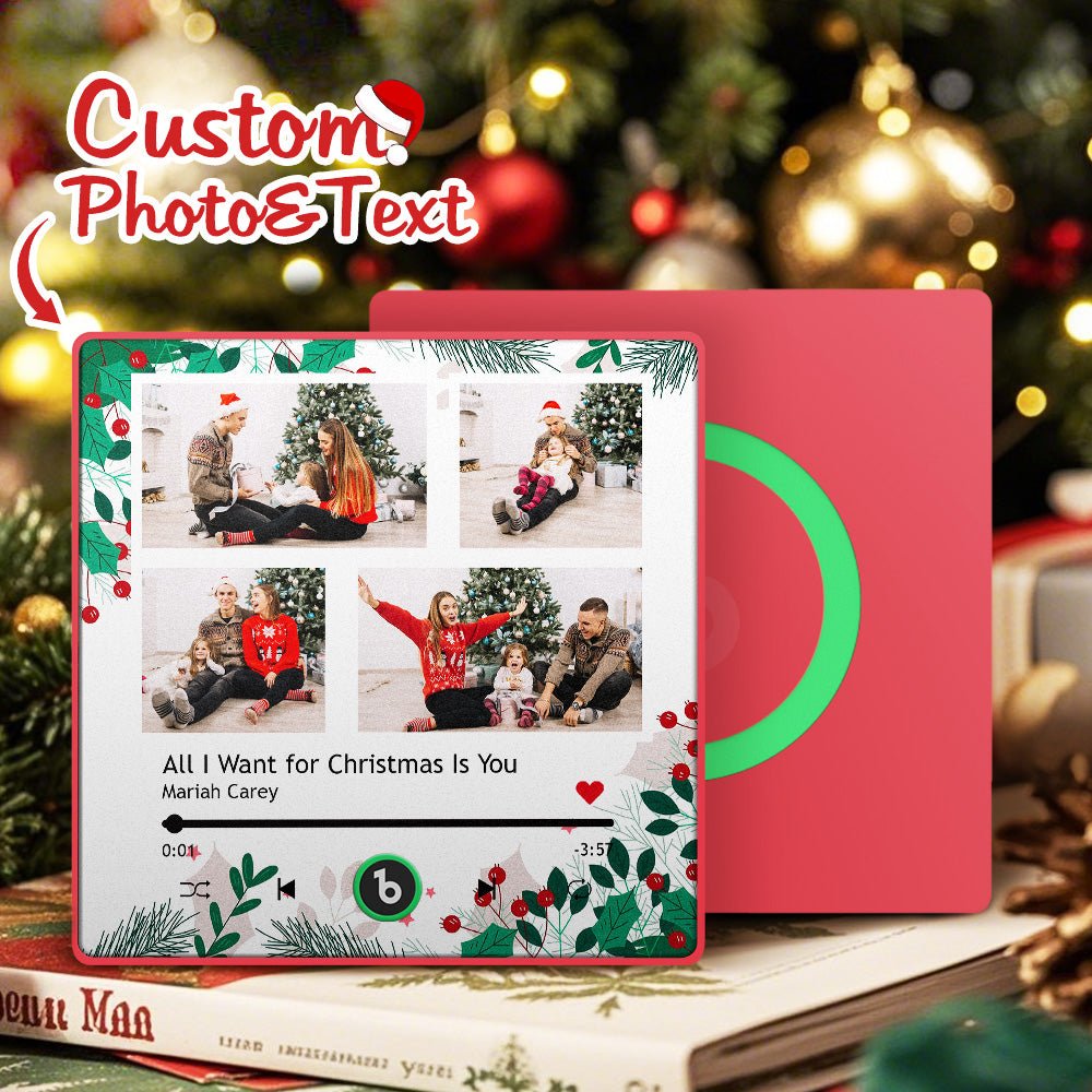 FridgeBeats Framed 4.0 Custom Music Fridge Magnet Personalized Multi Photo Fridge Magnet for Christmas Gift - DiyGiftly