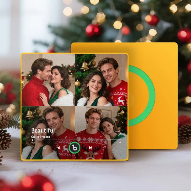 FridgeBeats Framed 4.0 Custom Music Multiple Photos Fridge Magnet That Can Play Music Without Cellphone Supports Bluetooth Connectivity - DiyGiftly