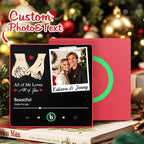 FridgeBeats Framed 4.0 Custom Photo "All Of Me Loves All Of You" Music Fridge Magnet with Colorful Frame Christmas Gifts - DiyGiftly