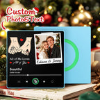 FridgeBeats Framed 4.0 Custom Photo "All Of Me Loves All Of You" Music Fridge Magnet with Colorful Frame Christmas Gifts - DiyGiftly