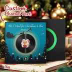 FridgeBeats Framed 4.0 Custom Photo Music Fridge Magnet Flying Santa and Reindeer Scene Album Fridge Magnet Christmas Gifts - DiyGiftly