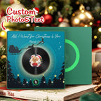 FridgeBeats Framed 4.0 Custom Photo Music Fridge Magnet Flying Santa and Reindeer Scene Album Fridge Magnet Christmas Gifts - DiyGiftly