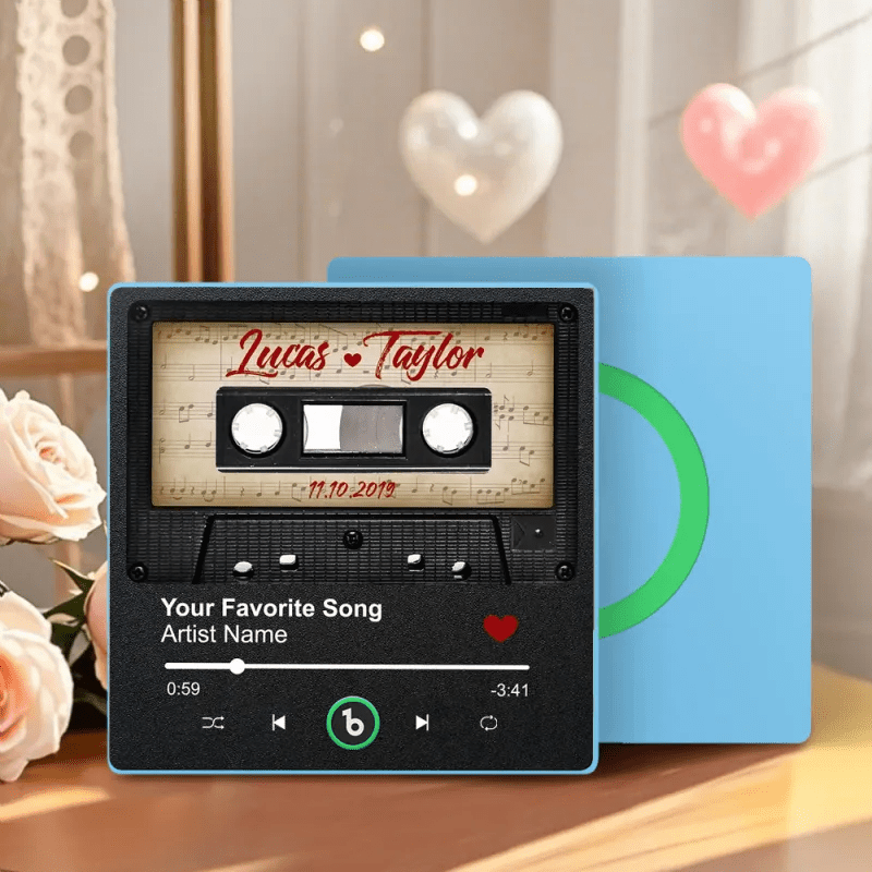 custom names acrylic retro fridge magnet as a anniversary gift