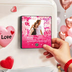 FridgeBeats Framed 4.0 Personalized Love Theme Music Fridge Magnet Valentines Gift Music Wall Photo Sticker Music Movement - DiyGiftly