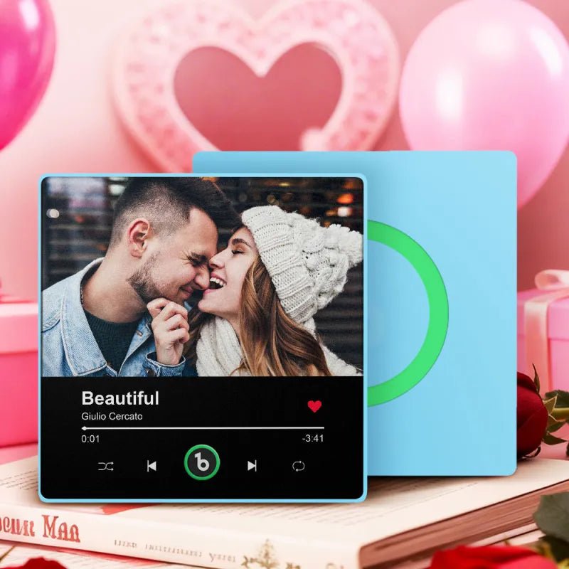 FridgeBeats Framed 4.0 Personalized Music Fridge Magnet with Photo Playable Song Keepsake Gift Valentines Gift for Lover - DiyGiftly