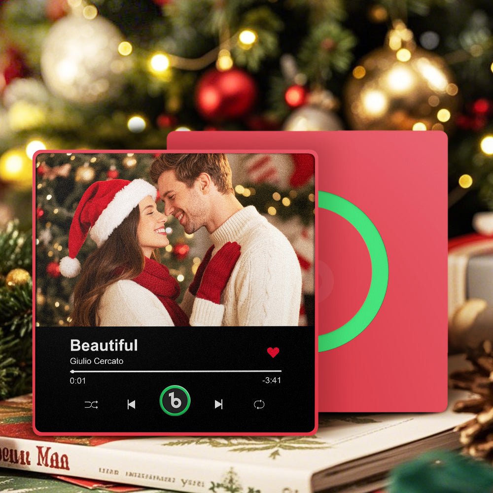 FridgeBeats Framed 4.0 Personalized Photo Music Fridge Magnet Playable Song Keepsake Gift Christmas Gift for Lover - DiyGiftly