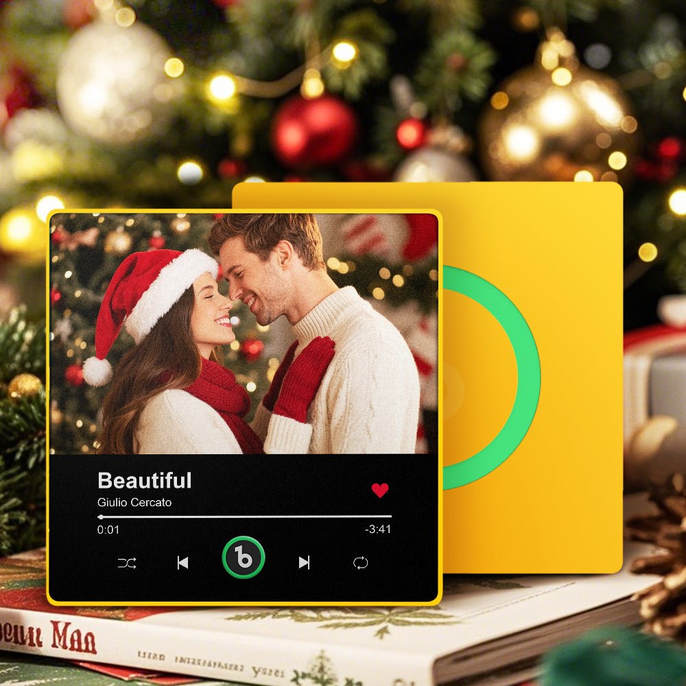 FridgeBeats Framed 4.0 Personalized Photo Music Fridge Magnet Playable Song Keepsake Gift Christmas Gift for Lover - DiyGiftly