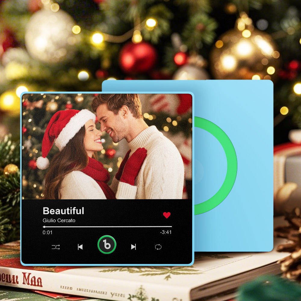 FridgeBeats Framed 4.0 Personalized Photo Music Fridge Magnet Playable Song Keepsake Gift Christmas Gift for Lover - DiyGiftly