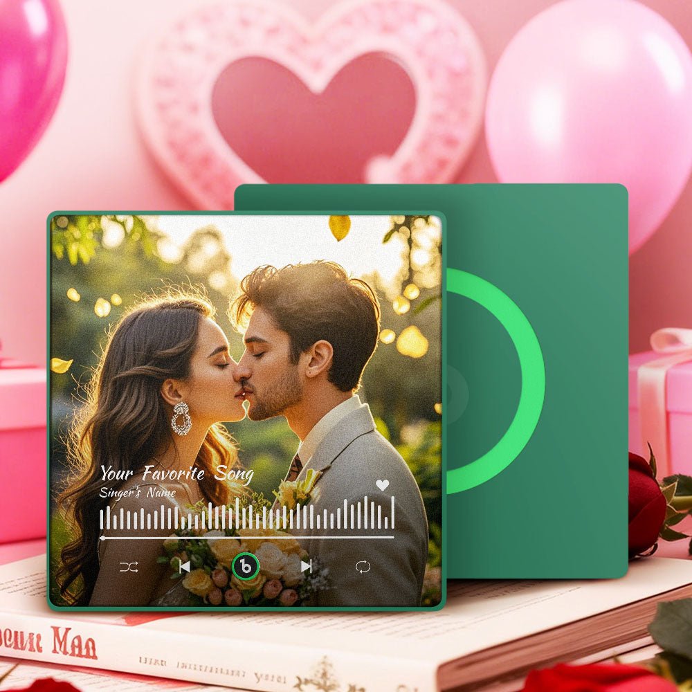 FridgeBeats Framed 4.0 Personalized Your Favorite Song Fridge Magnet Custom Fridge Magnet With Music and Photo Valentines Gift - DiyGiftly