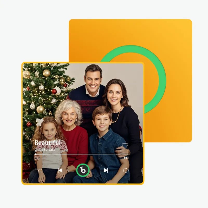 FridgeBeats Framed 4.0 Upgrade Custom Music Photo Fridge Magnet Personalized Music Fridge Magnets Christmas Gifts for Family - DiyGiftly