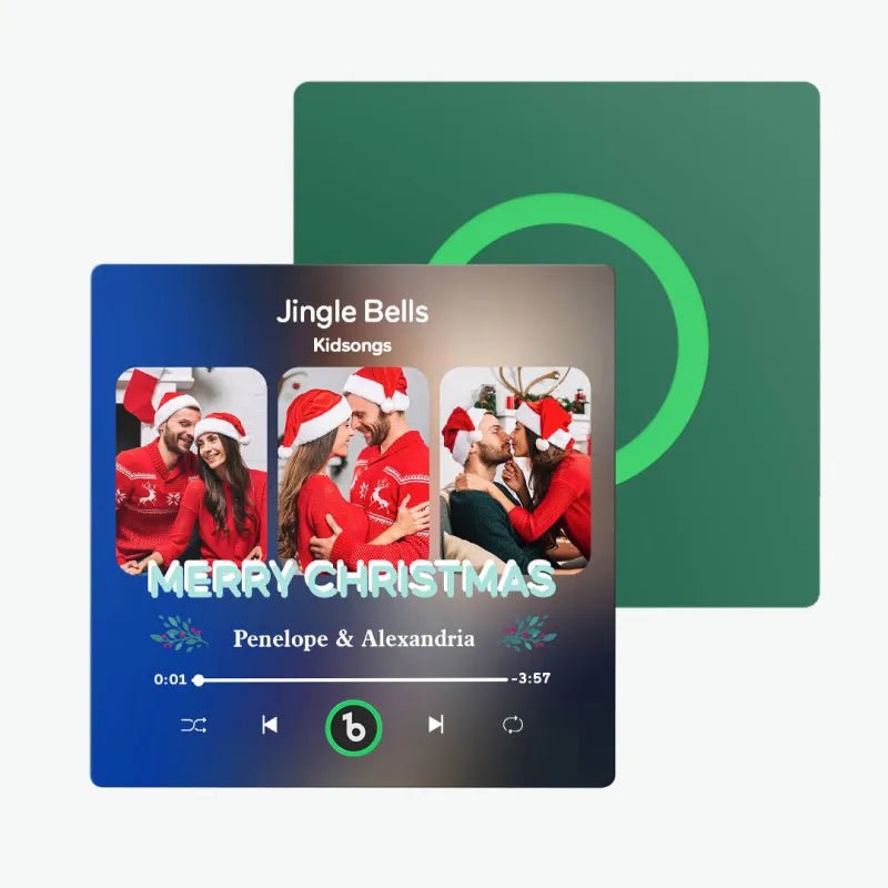 FridgeBeats Frameless 4.0 Custom 3 Photos Music Fridge Magnet FridgeBeats Pro Supports Bluetooth Connectivity Christmas Gifts - DiyGiftly