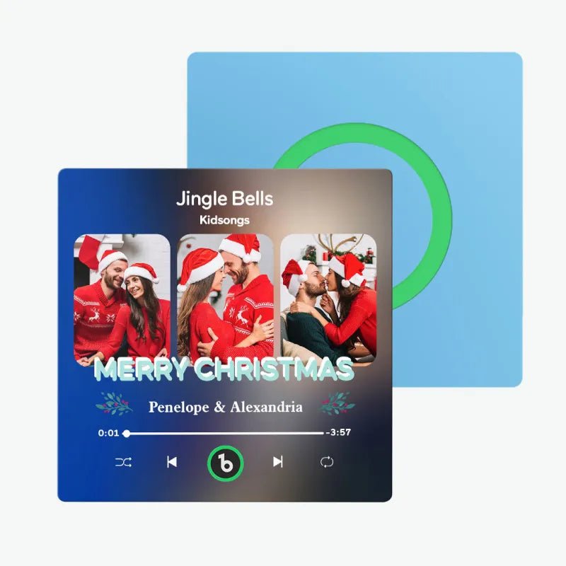 FridgeBeats Frameless 4.0 Custom 3 Photos Music Fridge Magnet FridgeBeats Pro Supports Bluetooth Connectivity Christmas Gifts - DiyGiftly