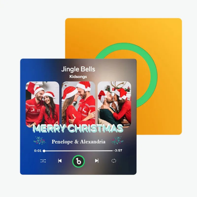 FridgeBeats Frameless 4.0 Custom 3 Photos Music Fridge Magnet FridgeBeats Pro Supports Bluetooth Connectivity Christmas Gifts - DiyGiftly