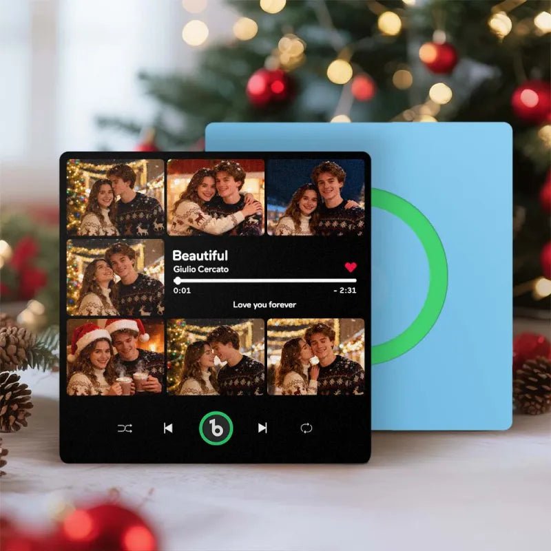 FridgeBeats Frameless 4.0 Custom 7 Photos Music Fridge Magnet FridgeBeats Pro Supports Bluetooth Connectivity Christmas Gifts - DiyGiftly