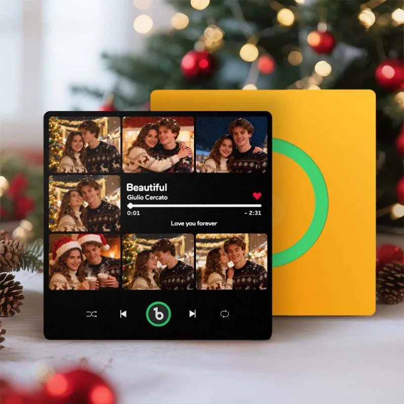 FridgeBeats Frameless 4.0 Custom 7 Photos Music Fridge Magnet FridgeBeats Pro Supports Bluetooth Connectivity Christmas Gifts - DiyGiftly