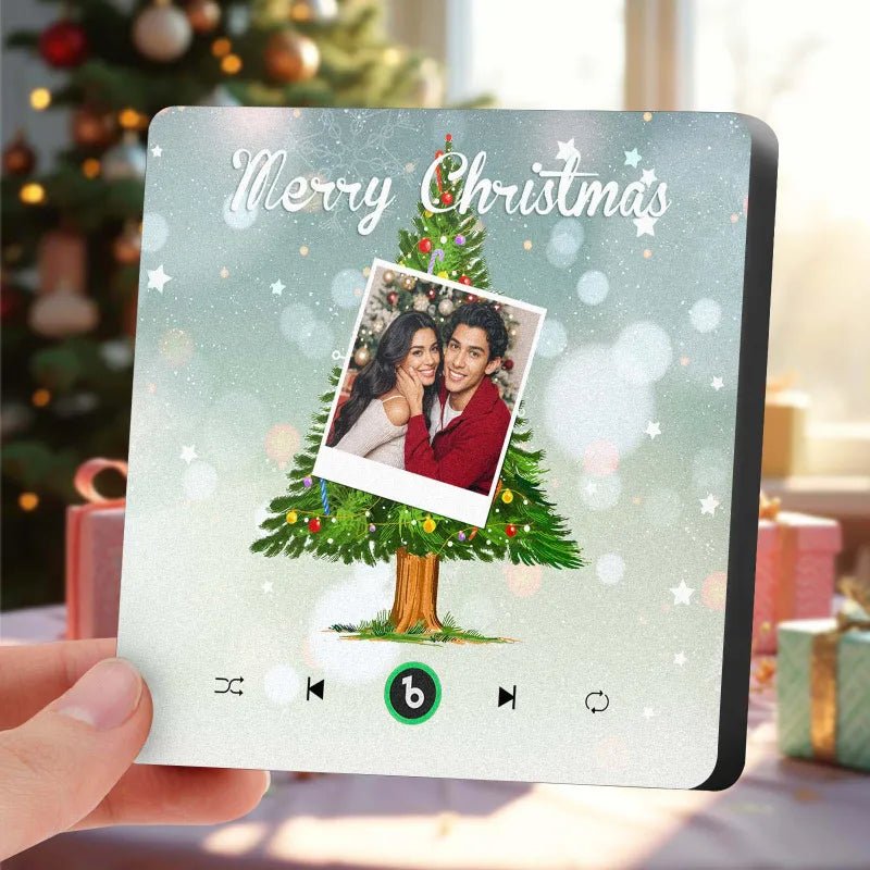 FridgeBeats Frameless 4.0 Custom Music And Photo Fridge Magnet Christmas Tree Fridge Magnet for Christmas Gifts - DiyGiftly