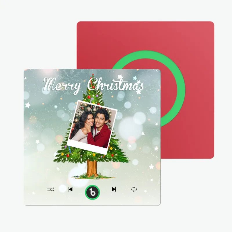 FridgeBeats Frameless 4.0 Custom Music And Photo Fridge Magnet Christmas Tree Fridge Magnet for Christmas Gifts - DiyGiftly