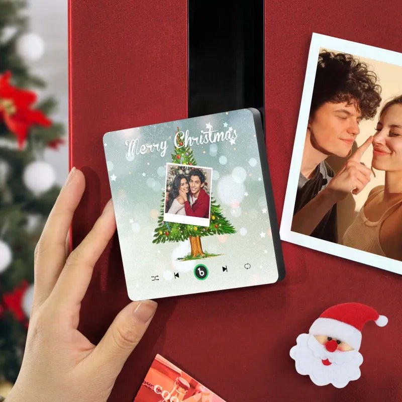 FridgeBeats Frameless 4.0 Custom Music And Photo Fridge Magnet Christmas Tree Fridge Magnet for Christmas Gifts - DiyGiftly