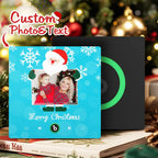 FridgeBeats Frameless 4.0 Custom Music And Photo Fridge Magnet Santa and Snowflakes Fridge Magnet Gift for Christmas - DiyGiftly