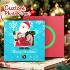 FridgeBeats Frameless 4.0 Custom Music And Photo Fridge Magnet Santa and Snowflakes Fridge Magnet Gift for Christmas - DiyGiftly