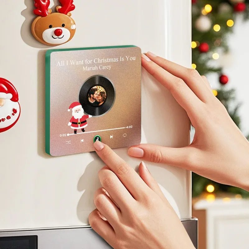 FridgeBeats Frameless 4.0 Custom Photo Music Fridge Magnet Colorful Santa Claus Fridge Magnet Music That Can Be Played Christmas Gift - DiyGiftly