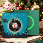 FridgeBeats Frameless 4.0 Custom Photo Music Fridge Magnet Flying Santa and Reindeer Scene Album Fridge Magnet Christmas Gifts - DiyGiftly