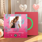 FridgeBeats Frameless 4.0 Personalized Blue Love Heart Pattern Music Fridge Magnet Valentines Gift Music Wall Photo Sticker Music Movement - DiyGiftly