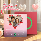 FridgeBeats Frameless 4.0 Personalized Heart Style Photo Music Fridge Magnet Valentines Gift Album Fridge Magnet Music Wall Photo Sticker - DiyGiftly