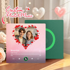 FridgeBeats Frameless 4.0 Personalized Heart Style Photo Music Fridge Magnet Valentines Gift Album Fridge Magnet Music Wall Photo Sticker - DiyGiftly