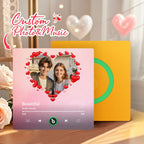 FridgeBeats Frameless 4.0 Personalized Heart Style Photo Music Fridge Magnet Valentines Gift Album Fridge Magnet Music Wall Photo Sticker - DiyGiftly