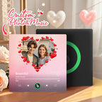 FridgeBeats Frameless 4.0 Personalized Heart Style Photo Music Fridge Magnet Valentines Gift Album Fridge Magnet Music Wall Photo Sticker - DiyGiftly