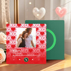 FridgeBeats Frameless 4.0 Personalized Music Fridge Magnet XOXO with Red Hearts Valentines Gift Music Wall Photo Sticker Music Movement - DiyGiftly