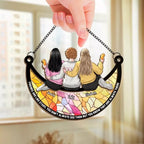wood and acrylic plexiglass window hanging suncatcher personalized design acrylic