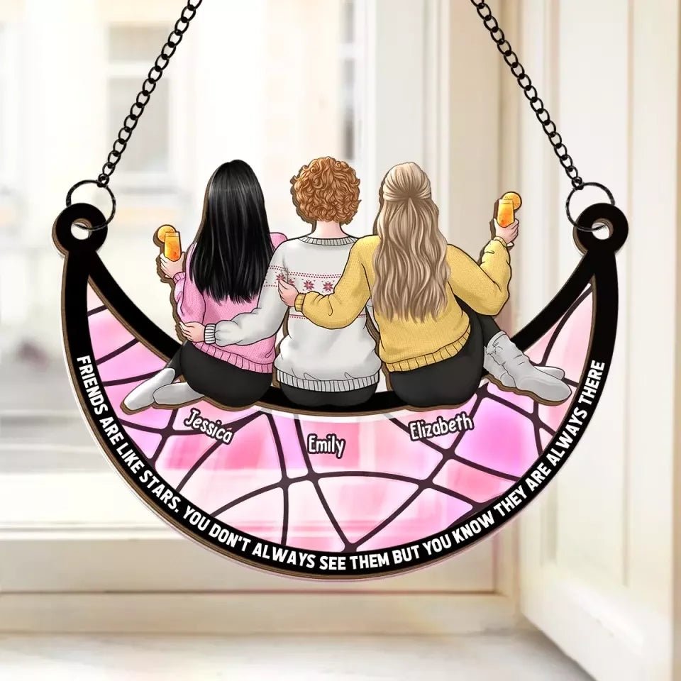 wood and acrylic plexiglass personalized design window hanging suncatcher acrylic