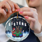 circle glass ornament gift for brother friends besties sisters