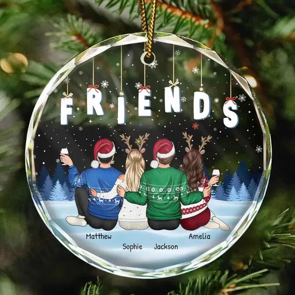circle glass ornament personalized design gift for brother