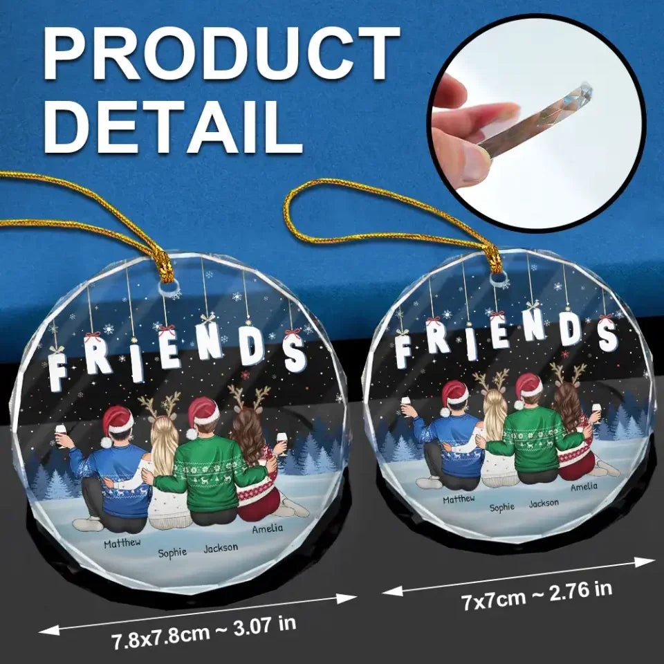 circle glass ornament personalized design
