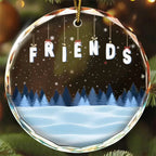 circle glass ornament personalized design gift for brother friends besties sisters