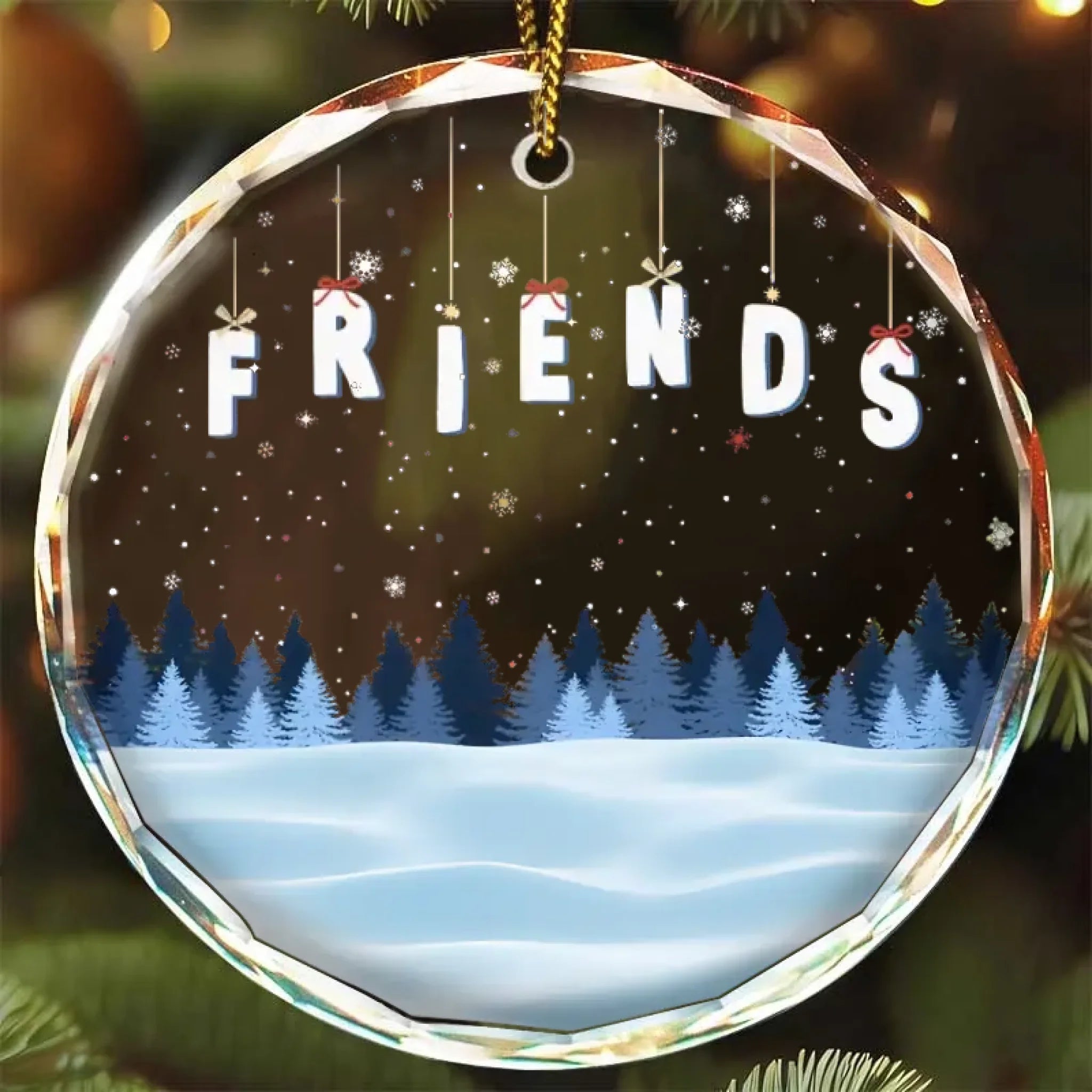 circle glass ornament personalized design gift for brother friends besties sisters