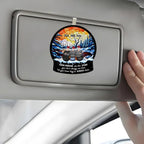 wooden car visor clip personalized design gift for best friend