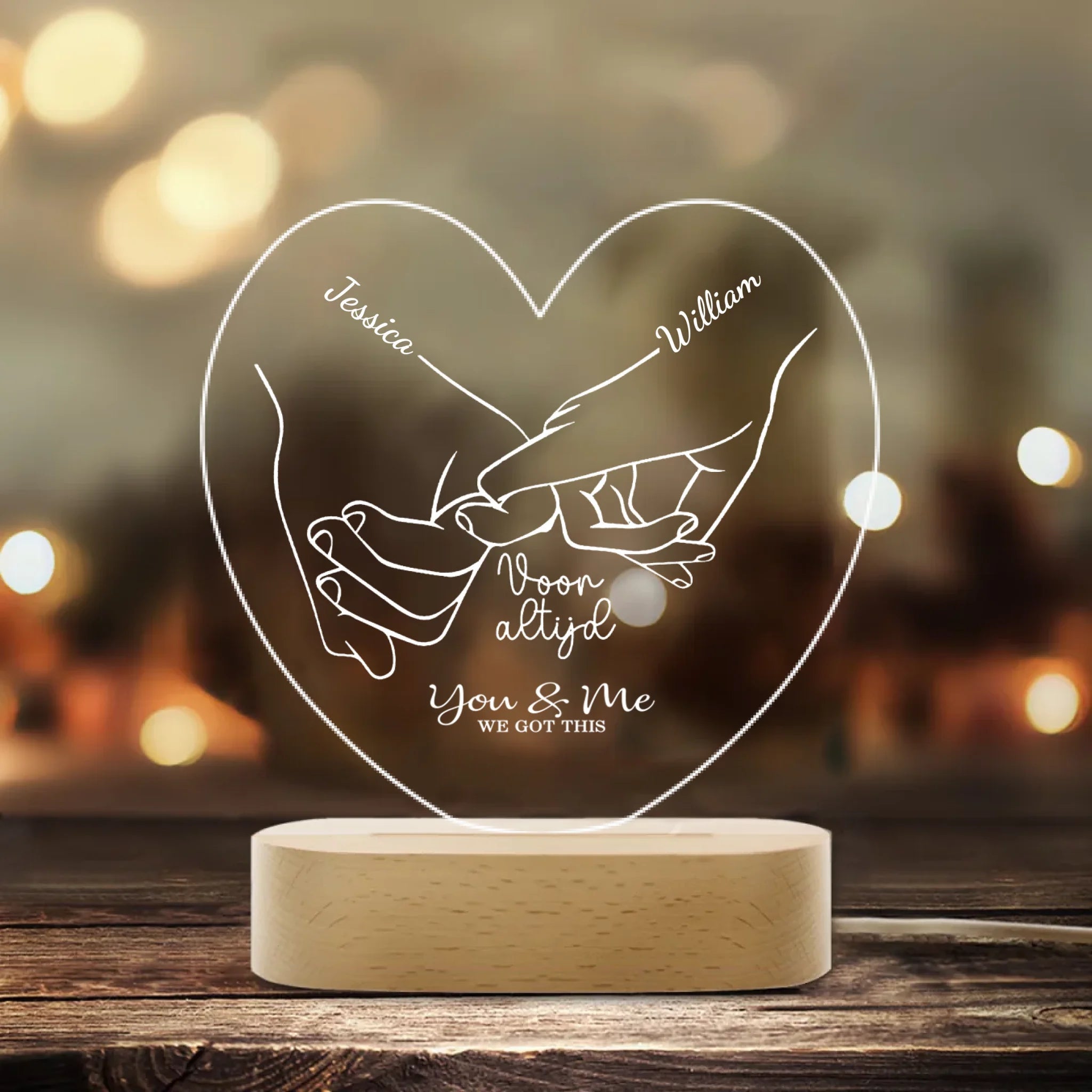 From our first kiss to our last breath - Hart Ledlamp 758913 - DiyGiftly