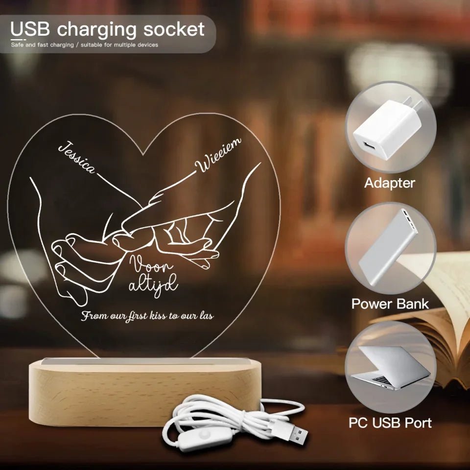 From our first kiss to our last breath - Hart Ledlamp 758913 - DiyGiftly