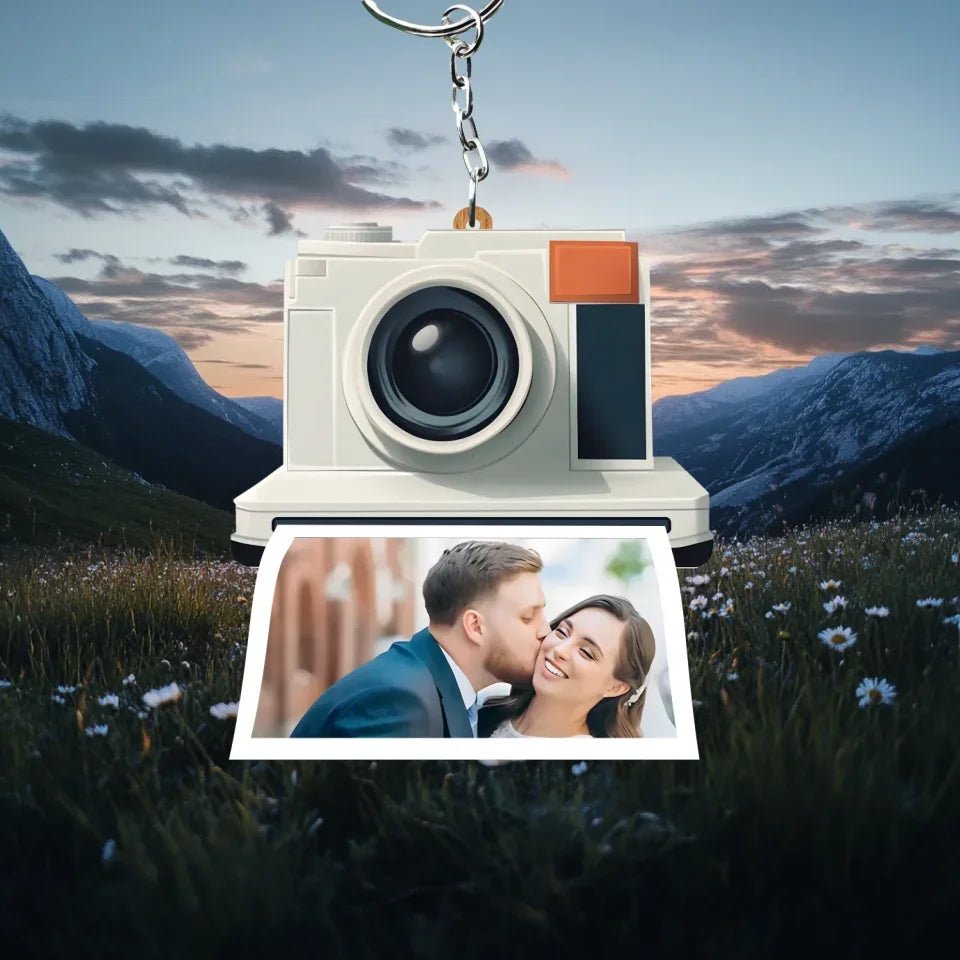 Frozen in the moment of being loved - Personalized couple keychains 740829 - DiyGiftly