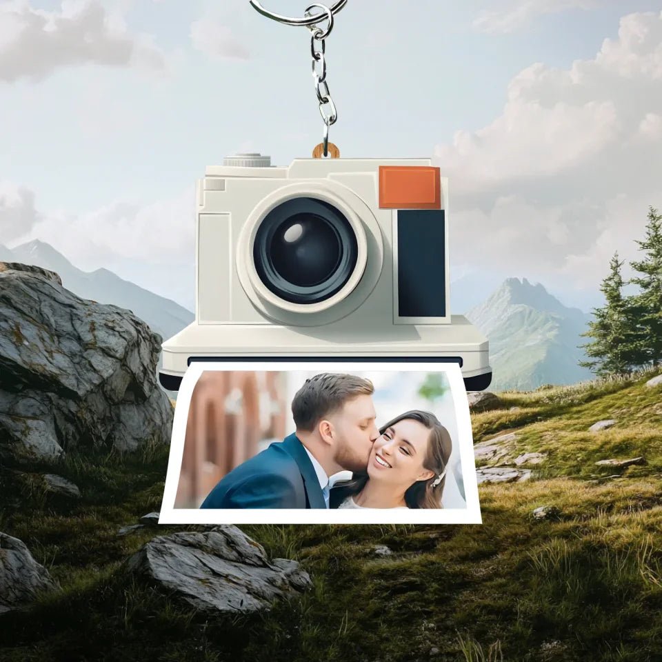 Frozen in the moment of being loved - Personalized couple keychains 740829 - DiyGiftly