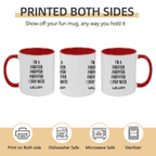 Firefighter Coffee Mug Personalized Ceramic ceramic mug detail