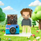 Full - body Custom 1 Person Cute Brick Figures with Photo and Camera Birthday Gift for Photographers - DiyGiftly