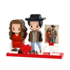 Full Body Custom 2 People Cute Brick Figure with LOVE Personalized Photo Valentines Gift Anniversary Gift - DiyGiftly